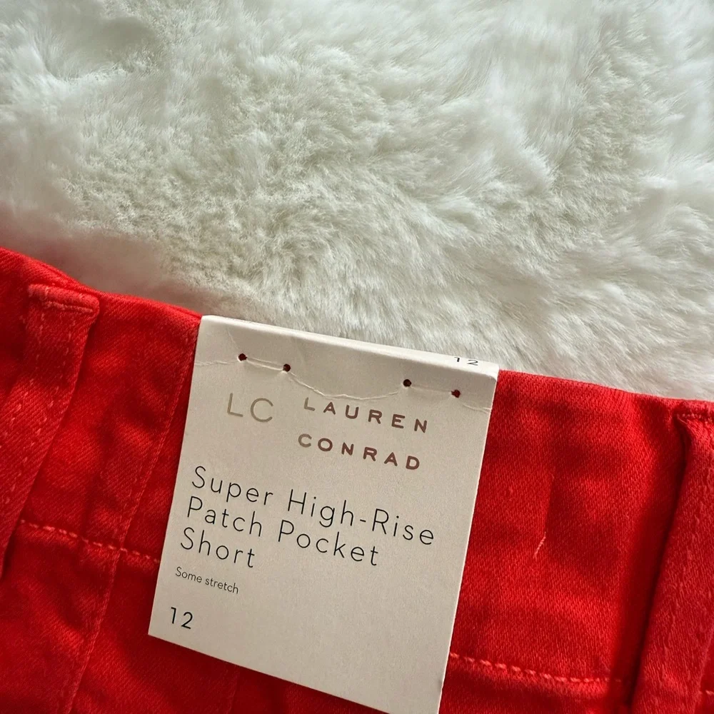 NWT LC Lauren Conrad Super High Rise Patch Pocket Shorts